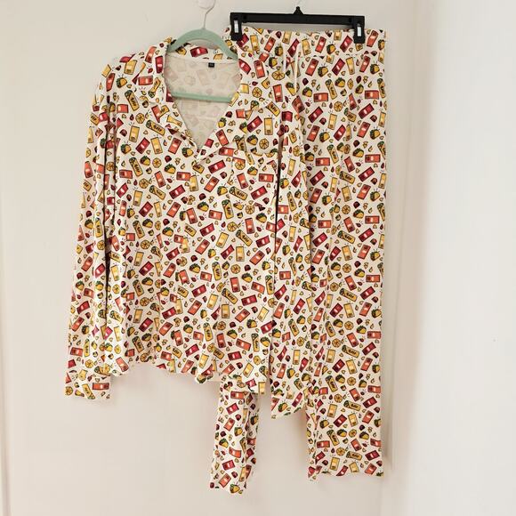Taco Bell Pajamas XXL Set Long Comfy Sleep Comfort Pajama Set Unisex Shirt Pant - Picture 1 of 15